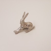 Pewter Hare Crouching